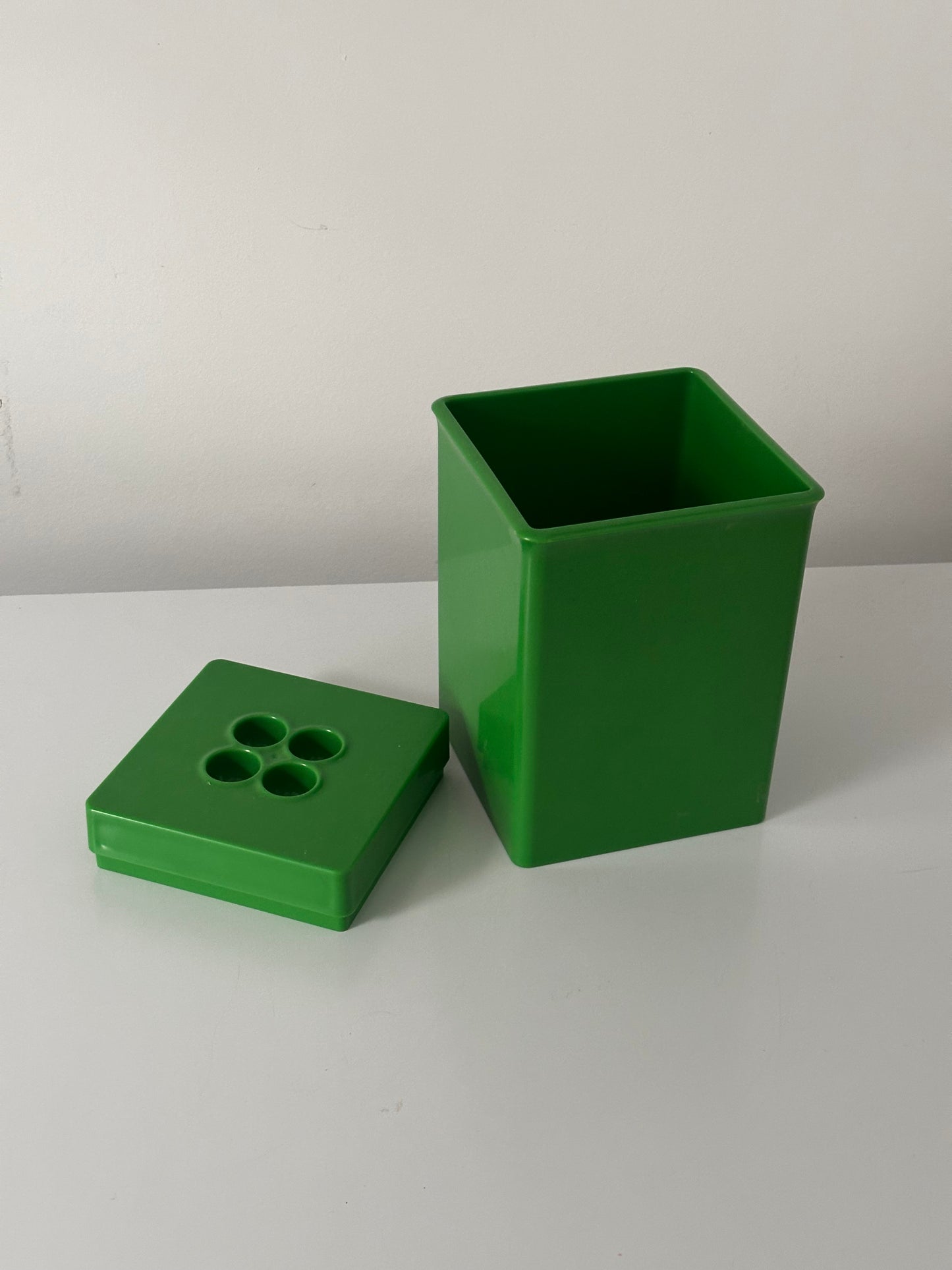 Vintage Green Plastic Canister